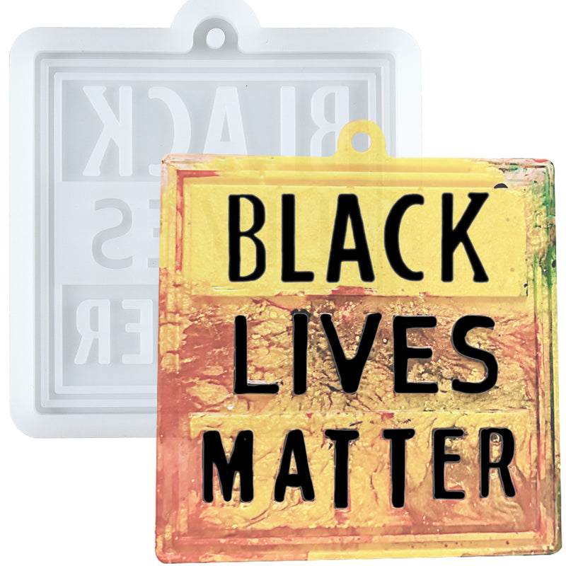 Black Lives Matter Tag Epoxy Resin Silicone Mold