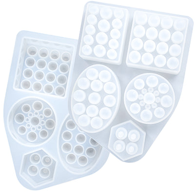Massage Bar Soap Silicone Molds Pack of 2 10-Cavity Assortment