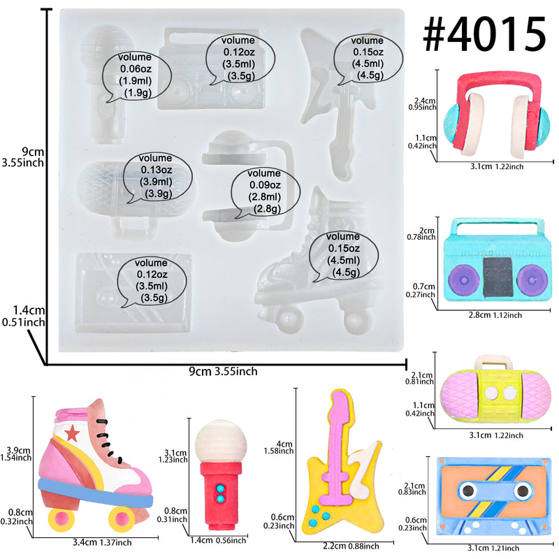 80s Disco Fever Fondant Silicone Mold