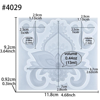 Paisley Floral Fondant Silicone Mold 3-Cavity