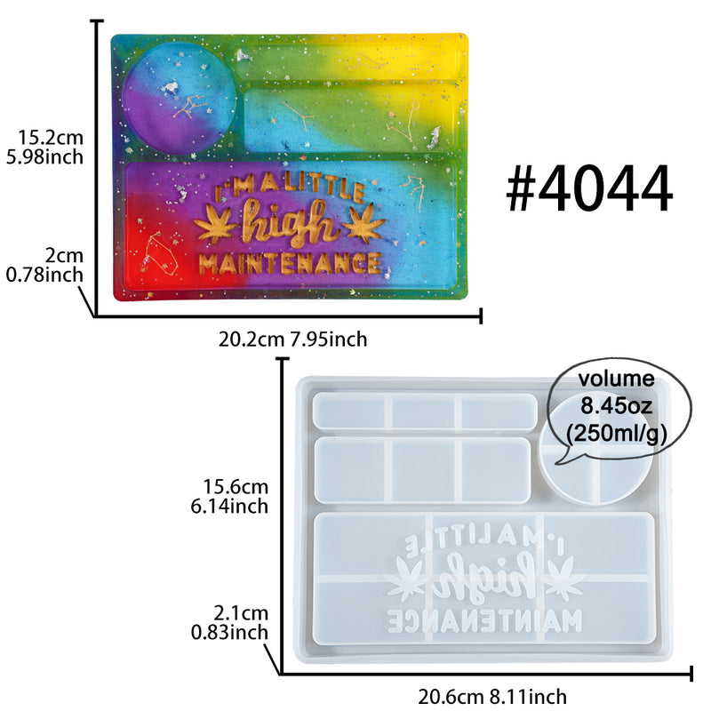 I'm A Little High Maintenance Rolling Tray and Grinder Mold Duo -  PolyGlitter