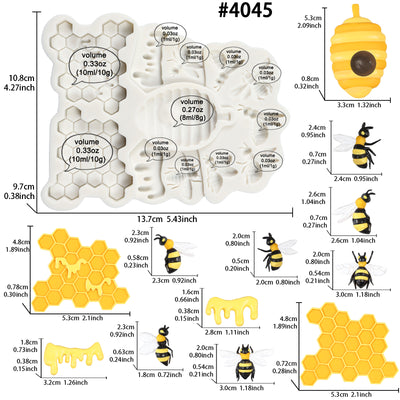 Honeybee Silicone Mold Beehive Honey Bee Honeycomb Drip Edging Frame 12 Cavity
