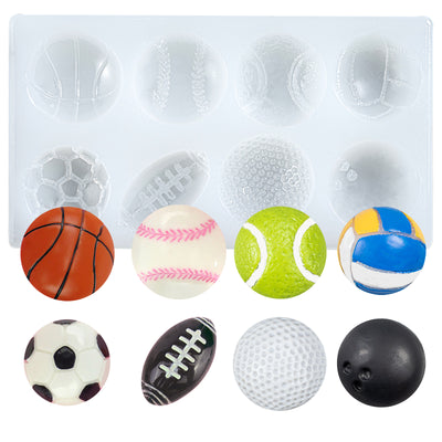 Assorted Balls Fondant Silicone Mold 8-Cavity