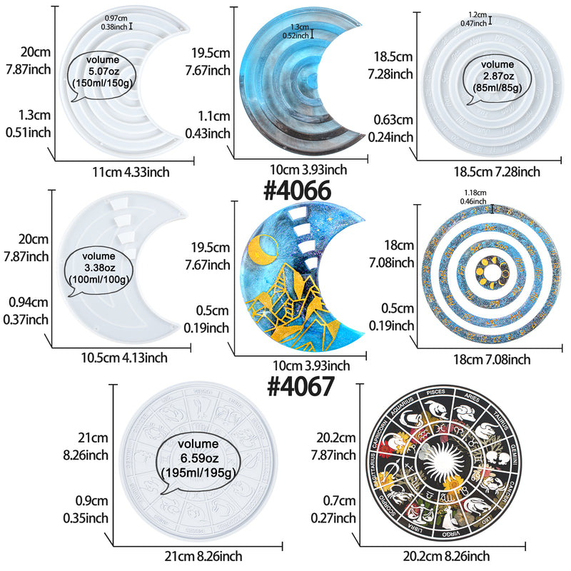 Perpetual Moon Calendar Ring|12 Constellations Rolling Tray Silicone Molds