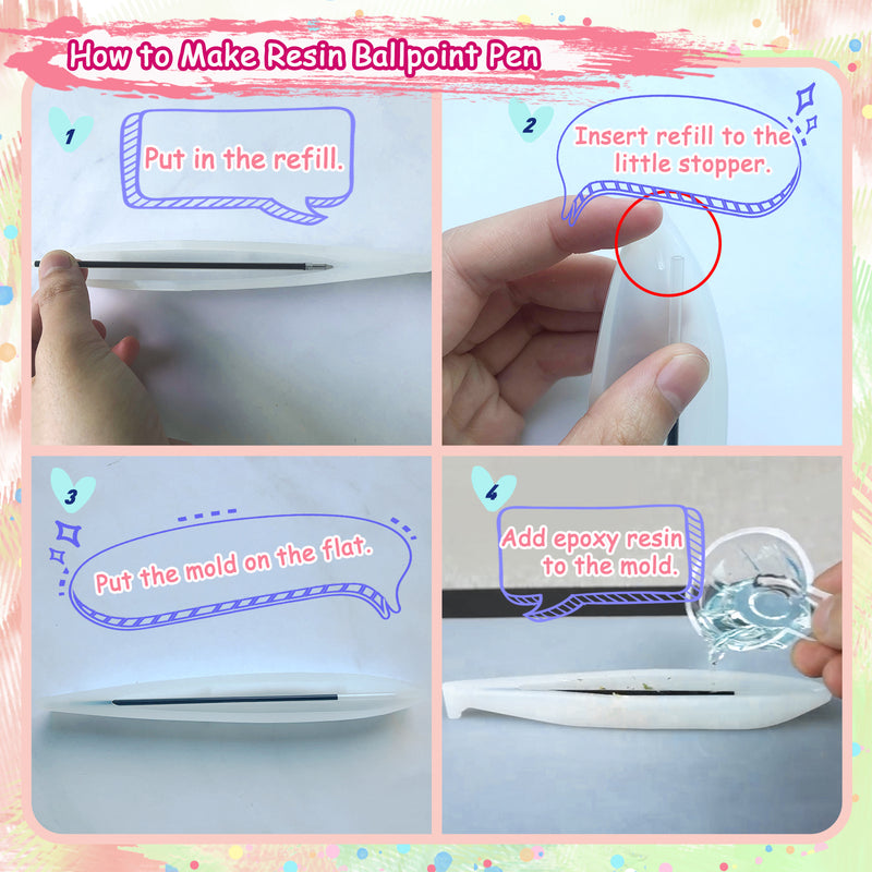 Cuboid Ballpoint Pen Silicone Epoxy Resin Mold