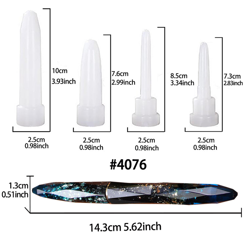 Multi-faceted Fountain Pen Silicone Epoxy Resin Mold