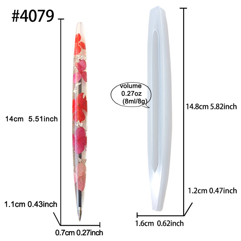 Pointed Top Ballpoint Pen Silicone Epoxy Resin Mold