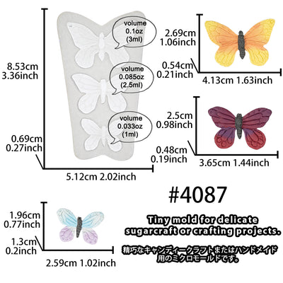 Assorted Size Butterfly Fondant Silicone Molds