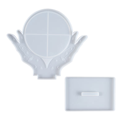 Magick Witch Mirror with Holder Epoxy Silicone Mold