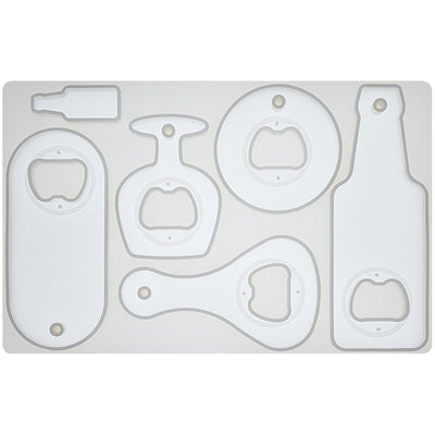 Multi Types Bottle Opener Resin Silicone Mold with Kits Pack of 17