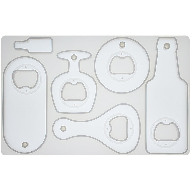 Multi Types Bottle Opener Resin Silicone Mold with Kits Pack of 17