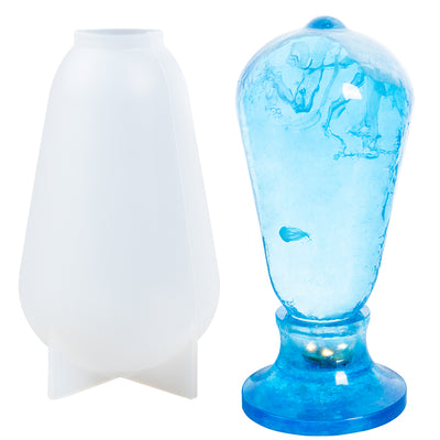 Night Light Crystal Vintage Style Bulb Epoxy Resin Casting Silicone Mold 2.64x2.64x4.7inch