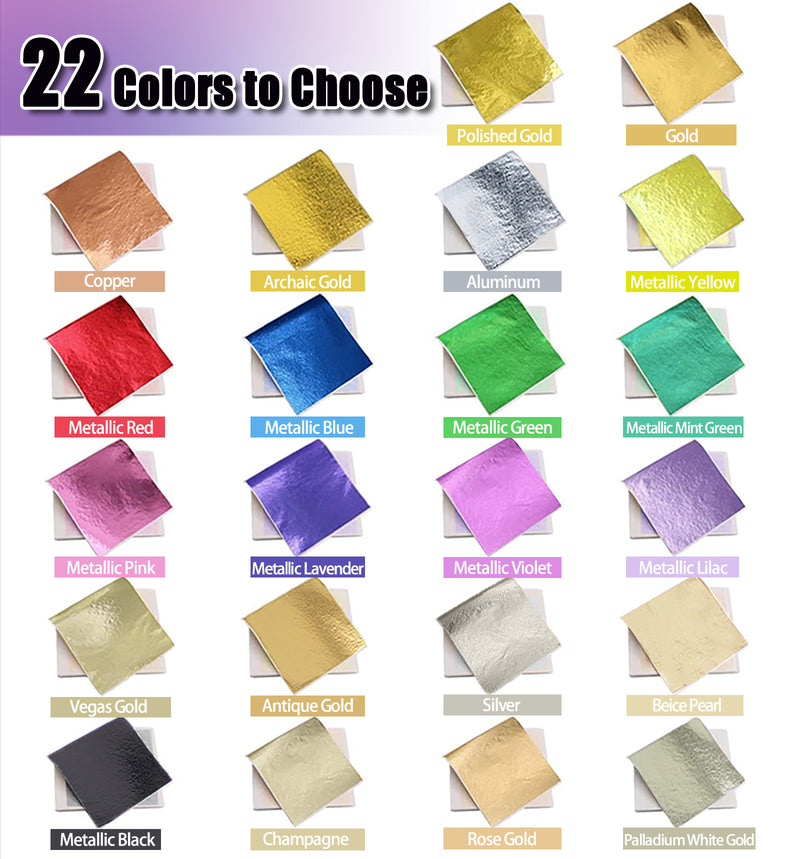 Imitation Gold Foil Paper Metallic Gilding 22 Colors