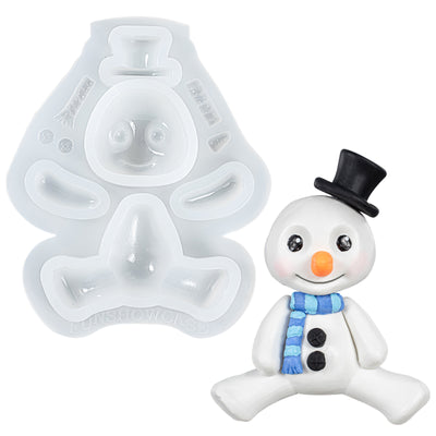 Christmas Silicone Mold Snowman Height 3.9inch