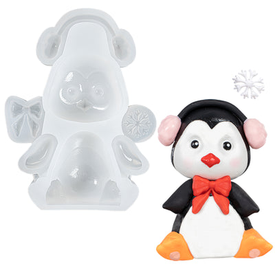Christmas Silicone Mold Penguin Height 3.3inch