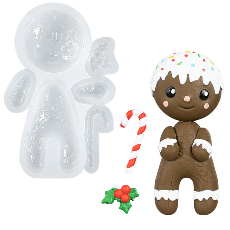 Christmas Silicone Mold Gingerbread Man Height 3.8inch