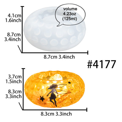 Oval Mandala Tealight Candle Holder Silicone Resin Mold