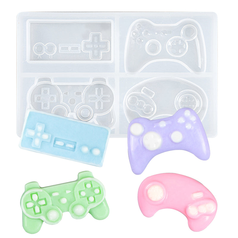 Small Game Controller Silicone Molds Chocolate Fondant Cake Topper Resin Epoxy Casting 4-cavity