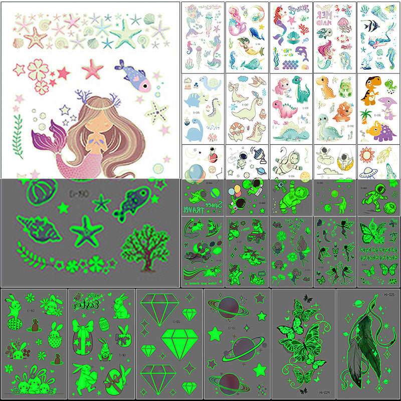 Temporary Tattoos Glow in the Dark