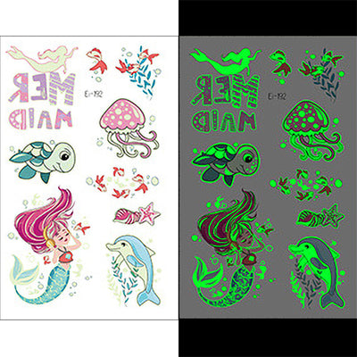 Luminous Temporary Tattoos Mermaid Craft Stickers