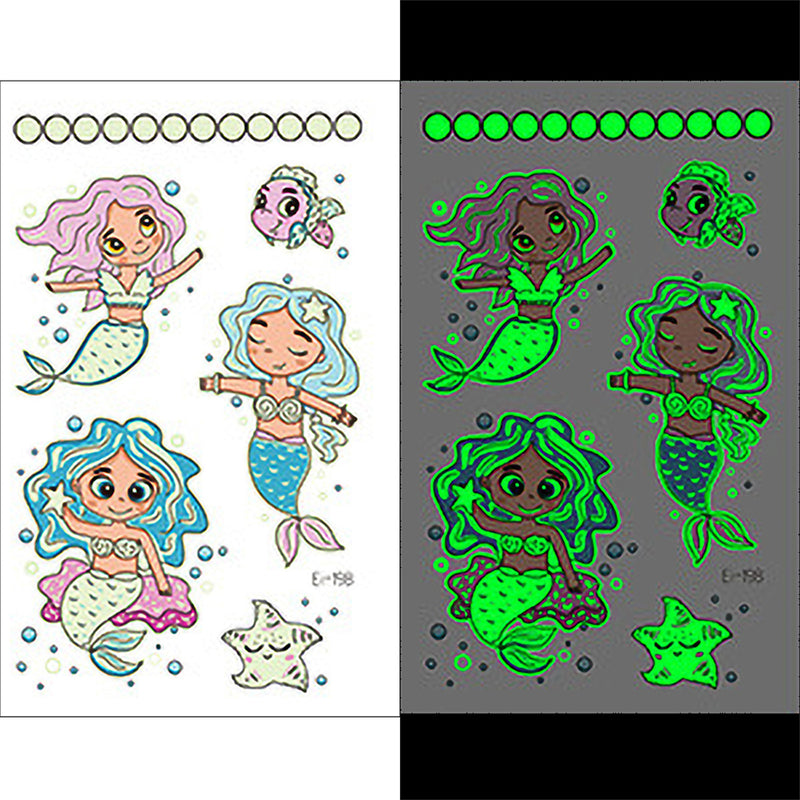 Luminous Temporary Tattoos Mermaid Craft Stickers