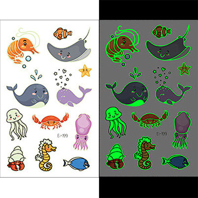 Luminous Temporary Tattoos Mermaid Craft Stickers