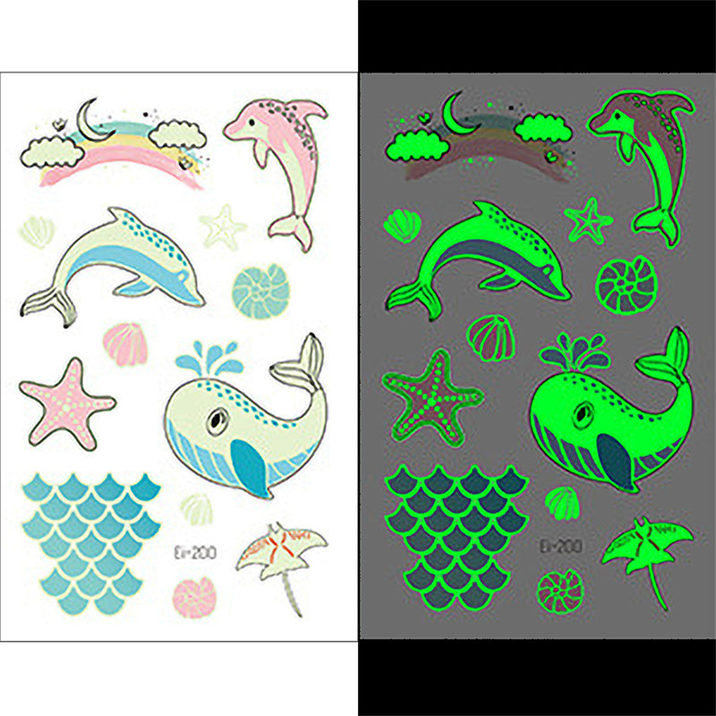 Luminous Temporary Tattoos Mermaid Craft Stickers