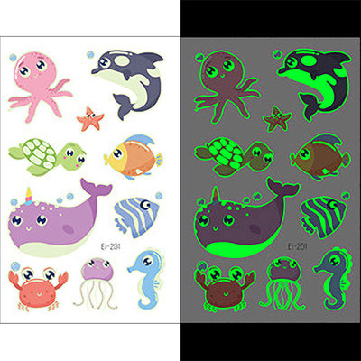 Luminous Temporary Tattoos Mermaid Craft Stickers