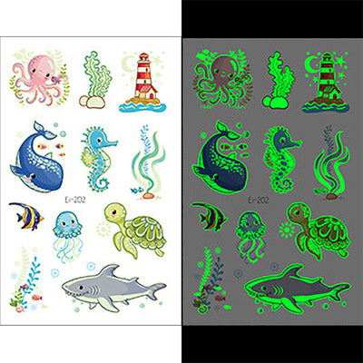 Luminous Temporary Tattoos Mermaid Craft Stickers