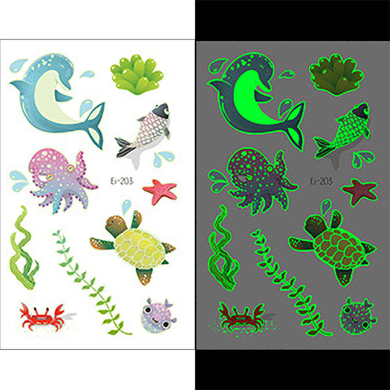 Luminous Temporary Tattoos Mermaid Craft Stickers