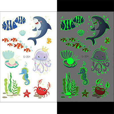 Luminous Temporary Tattoos Mermaid Craft Stickers