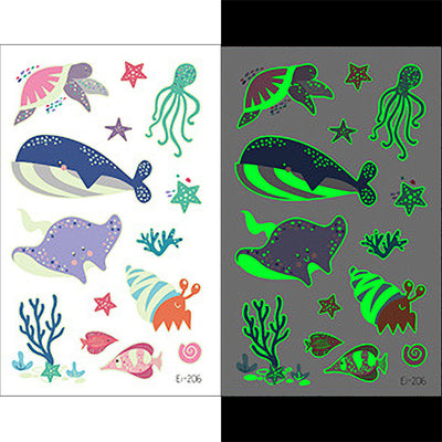 Luminous Temporary Tattoos Mermaid Craft Stickers