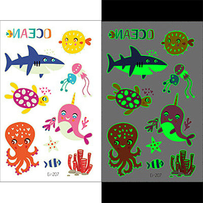 Luminous Temporary Tattoos Mermaid Craft Stickers