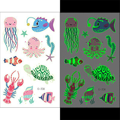 Luminous Temporary Tattoos Mermaid Craft Stickers