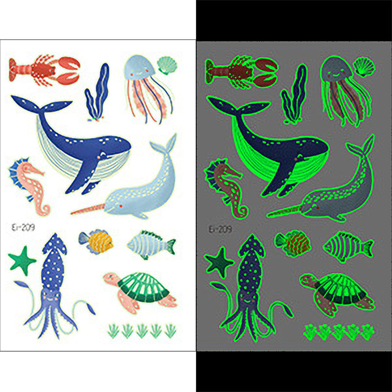 Luminous Temporary Tattoos Mermaid Craft Stickers