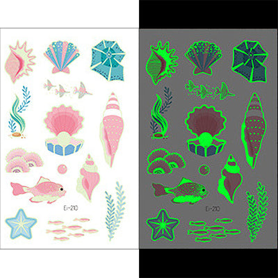 Luminous Temporary Tattoos Mermaid Craft Stickers