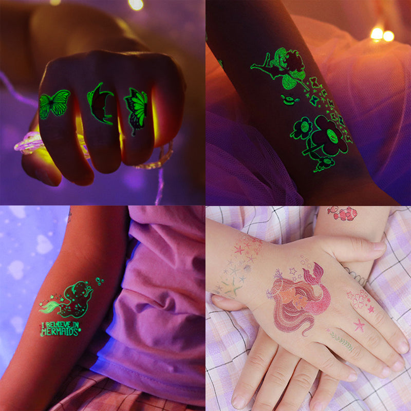 Temporary Tattoos Glow in the Dark