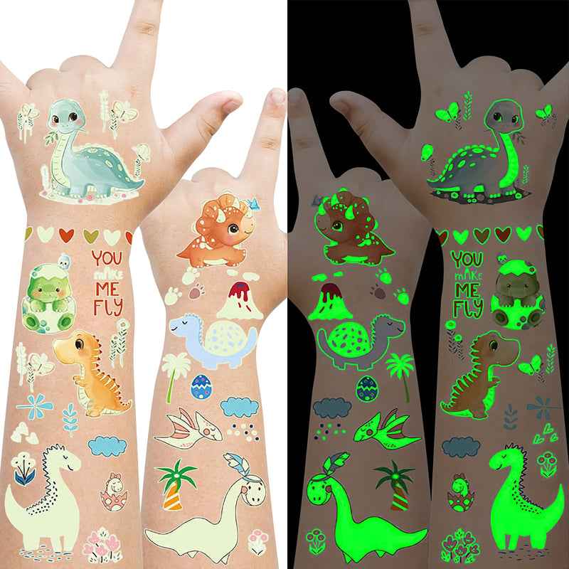 Luminous Temporary Tattoos Dinosaur Craft Stickers