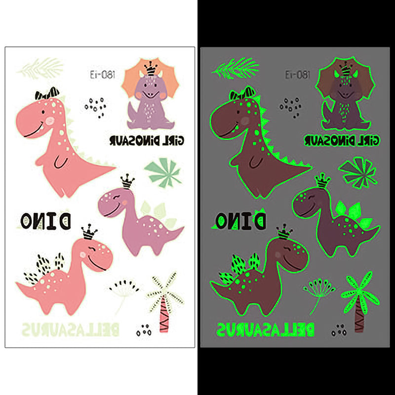 Luminous Temporary Tattoos Dinosaur Craft Stickers