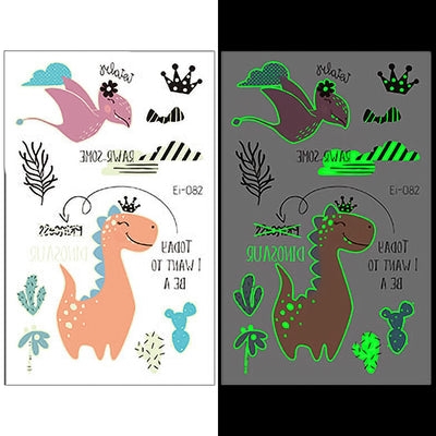 Luminous Temporary Tattoos Dinosaur Craft Stickers