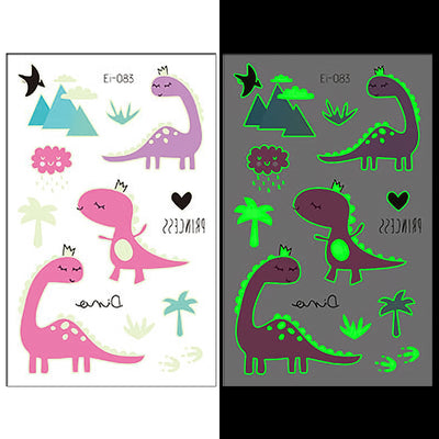 Luminous Temporary Tattoos Dinosaur Craft Stickers