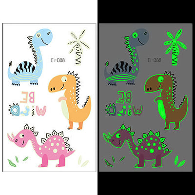 Luminous Temporary Tattoos Dinosaur Craft Stickers