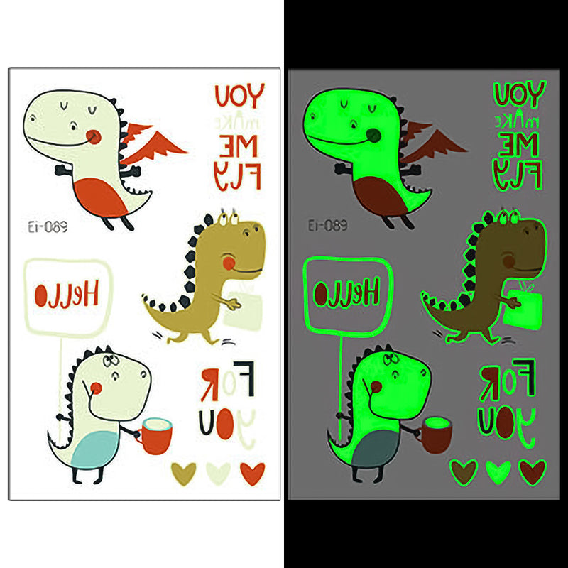 Luminous Temporary Tattoos Dinosaur Craft Stickers