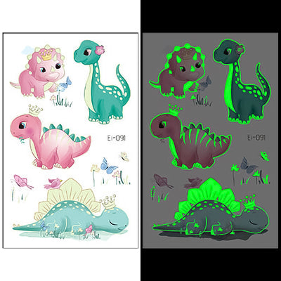 Luminous Temporary Tattoos Dinosaur Craft Stickers