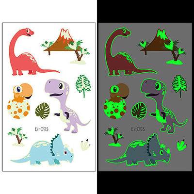 Luminous Temporary Tattoos Dinosaur Craft Stickers