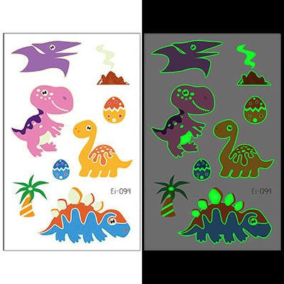 Luminous Temporary Tattoos Dinosaur Craft Stickers