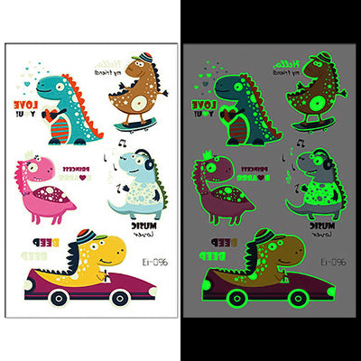 Luminous Temporary Tattoos Dinosaur Craft Stickers