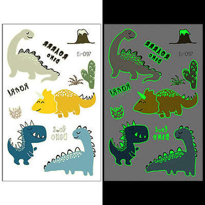 Luminous Temporary Tattoos Dinosaur Craft Stickers