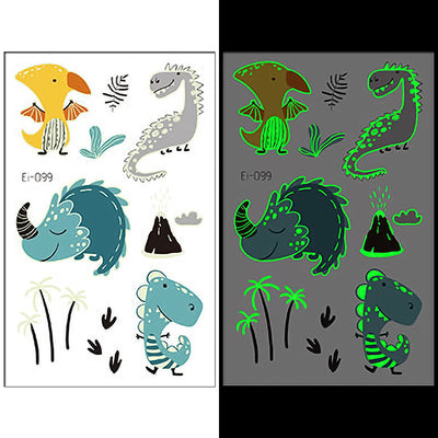 Luminous Temporary Tattoos Dinosaur Craft Stickers