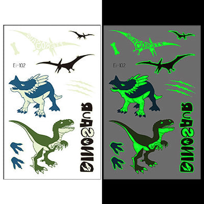 Luminous Temporary Tattoos Dinosaur Craft Stickers